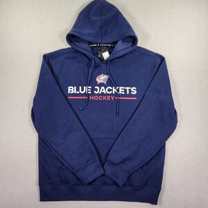 Fanatics NHL Blue Jackets Men's Hoodie Athletic Navy Medium NWT